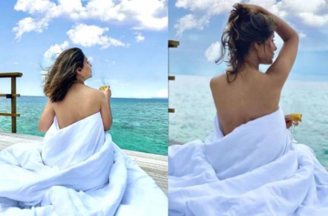 Hina Khan flaunts ‘sexy back’ from Maldivian vacation